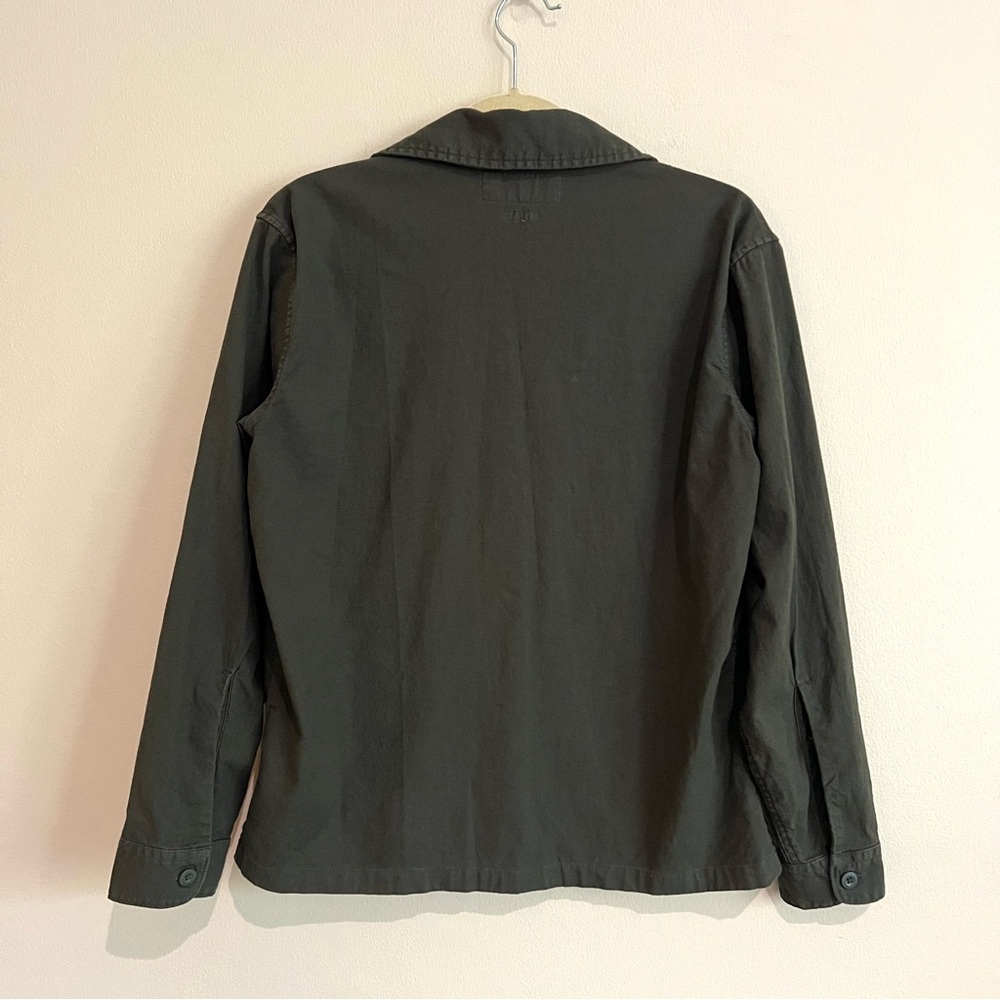 Abercrombie & Fitch Linen Blend Long Sleeve Button Down Shirt Olive Green XS - Picture 7 of 11
